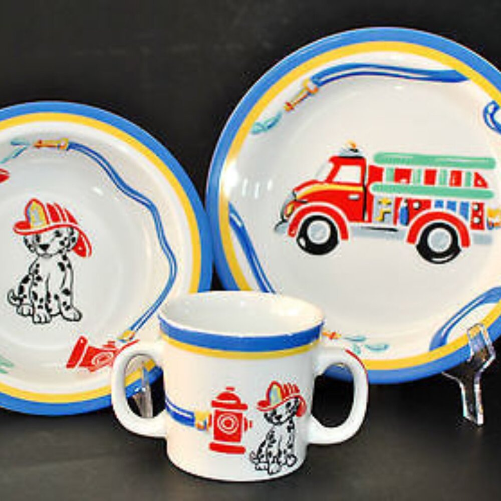 Tiffany & Co Fire Station 3-piece dish set - NEW in Tiffany Blue box, never used